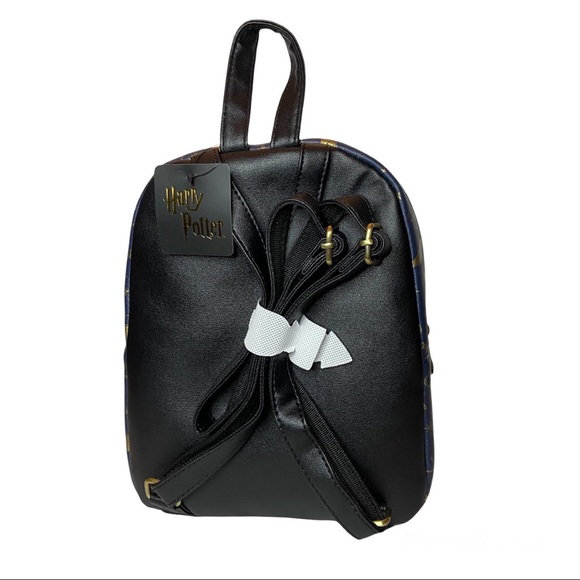 Harry Potter Quidditch Mini Backpack Navy Gold W/ Hogwarts Emblem NWT